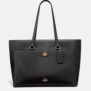COACH FOLIO PEBBLE LEATHER TOTE
